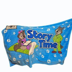 Great Wolf Lodge Story Time Fleece Blanket  and 17" BAB Violet The Wolf Plush